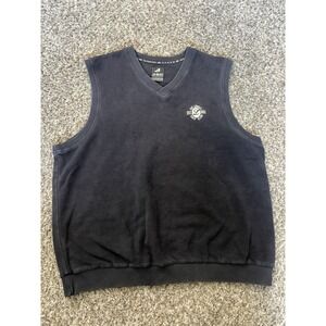 The Legacy Club 2002 Golf Sweatshirt AHEAD Vest  Faded Black Mens Large Y2K Golf